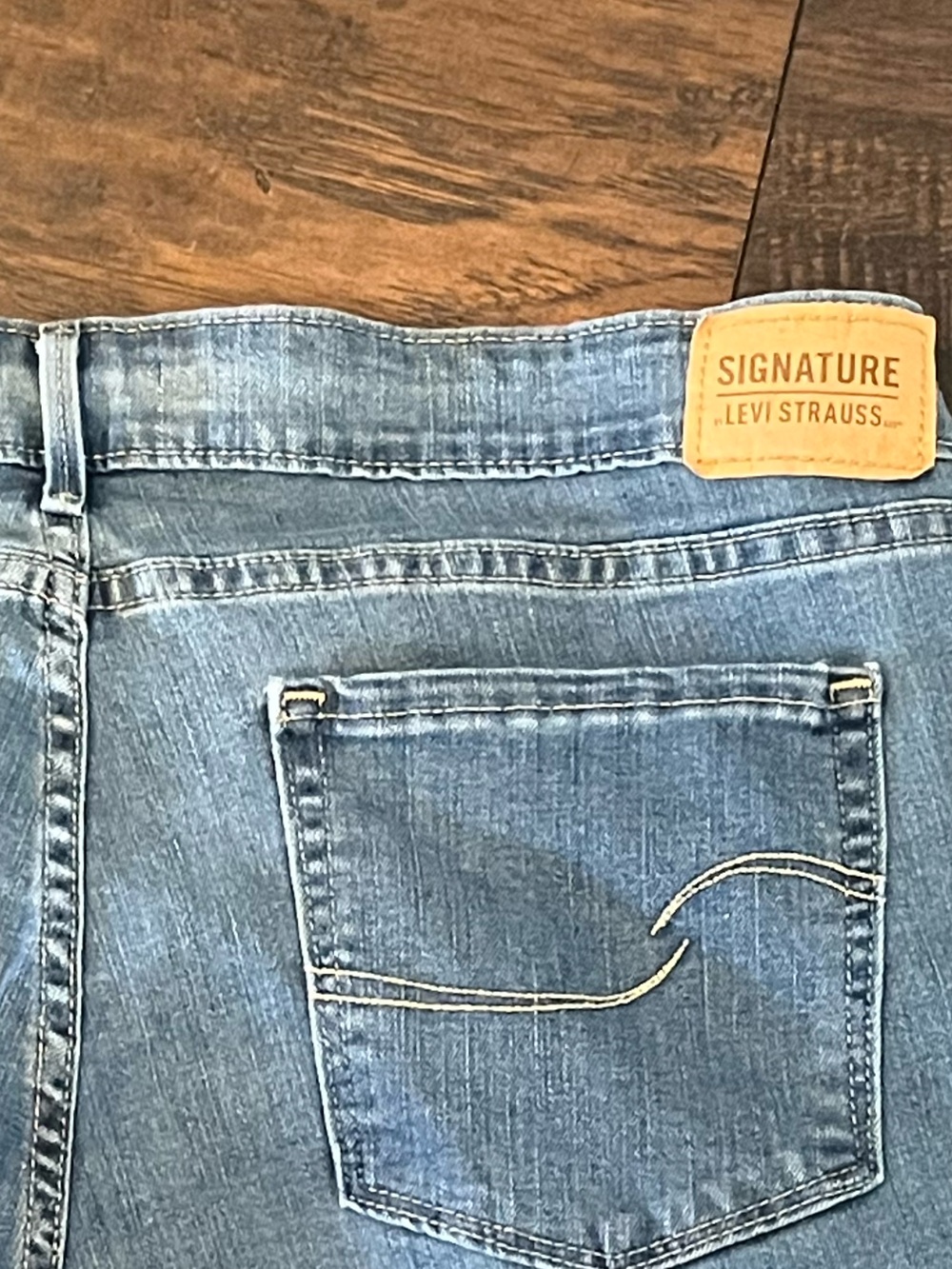 Signature by Levi Strauss Light Blue Denim Bermuda Shorts - Picture 5 of 5